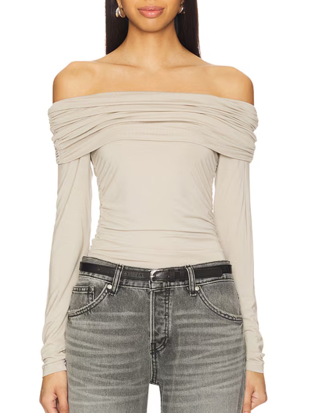 rag & bone Luca Off-the-Shoulder Long Sleeve Top